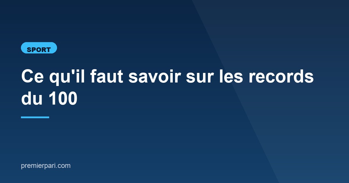 Illustration de l'article consacré aux records du 100 mètres